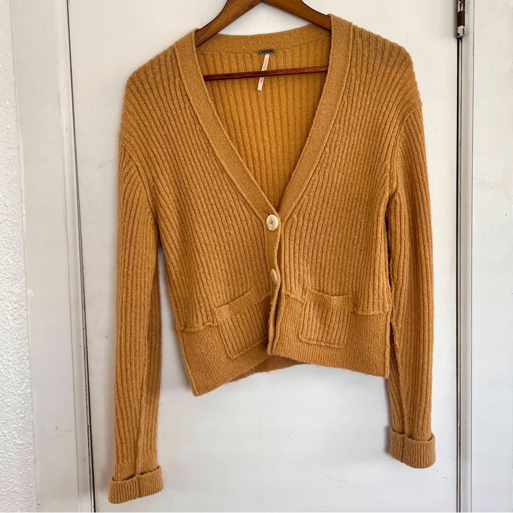 Free People Camel Cardigan
